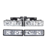 ZUN 6pcs Front Left Right Car Headlights & Corner Parking Lights for Chevy Truck/Suburban 1994-1998 08570897