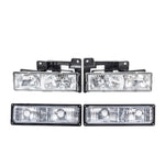 ZUN 6pcs Front Left Right Car Headlights & Corner Parking Lights for Chevy Truck/Suburban 1994-1998 08570897