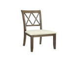 Claudia Beige Linen & Salvage Brown Finish Side Chair B2726P343808