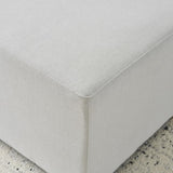 Simple White Long Ottoman, Practical Furniture for Living Room and Bedroom N769P296340W