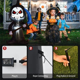 6Ft Halloween Inflatable Ghost Decor - Built-In Blower for Easy Installation, Shinning Module Lights 81686860