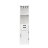 ZUN White color modular wine bar cabinet Buffet Cabinet with Hutch for Dining Room W331P195808