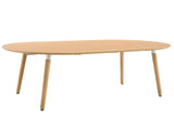 3-in-1 Extendable Dining Table, 43.3" Round to 74.8" Oval Kitchen Table with Solid Wood Legs & W2920P420922