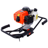 ZUN 2.7HP Post Hole Digger 63cc two person handle Gas-Powered 2-Stroke Auger Digging Drill Shaft Size W465109919