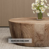 29.53" Medieval MDF coffee table and 2 PU dining chair set, drum integrated dining table and black 00738042