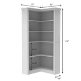 Corner bookshelf, 5 tier open bookshelf, good texture, sturdy and durable, high environmental 10203171