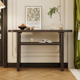 TREXM Elegant Minimalist Console Table with Rounded Edges and Sturdy Shelf Design for Entryway, N715P195554P