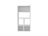 Wall Cabinet with Sink, 1 Door, 5 Shelves, White B097P350333