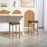 ZUN Tufted 26INCH stools Wooden counter stools set of 2 W1762P188745