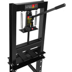 ZUN Hydraulic 6 Ton H-Frame Garage Floor Adjustable Shop Press with Plates, 6T, Black W1239P173463