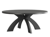 Round Coffee Table, 31.5 Inch Circular Center Table with Curved Cross Legs, Melamine Laminated MDF 68345383
