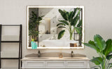 ZUN 48x36 inch LED Bathroom Vanity Mirror Wall Mounted Adjustable White/Warm/Natural Lights Anti-Fog W708P176761