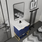 30 Inch Freestanding Bathroom Vanity With Resin Basin,30x18 W999127125
