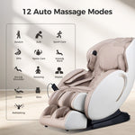 ZUN BOSSCARE 3D Zero Gravity Massage Chair,Full Body Shiatsu Recliner with APP Beige W730P162476