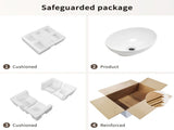 16" x 13" x 5.5" White Oval Ceramic Countertop Bathroom Vanity Vessel Sink 99867412