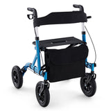 Outdoor Rolling Rollator Walker 9.5" All-Terrain Wheels, 6-Level Adjustable , Foldable, 42525850