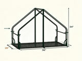 36" x 20" x 34" ortable Mini Greenhouse PE Bottom Mat, Waterproof Clear PVC Plant Grow Tent 05543549