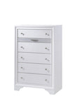 ZUN Traditional Style 5 Drawer Chest made with Wood in White color 808857990747