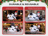 4FT Christmas Inflatable Penguin Rolling Snowball Yard Decoration with 3 LED Lights, 210D Polyester 45346287