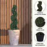 ZUN Artificial Spiral Tree Artificial Bonsai Topiary Tree Faked Potted plants Wholesale Garden W2945P220399