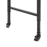 White Finish Multipurpose Over the Bed Desk with Adjustable Height, Metal Legs with Casters, Overbed B011P244980