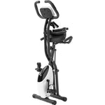 ZUN Folding Exercise Bike, Fitness Upright and Recumbent X-Bike with 10-Level Adjustable Resistance, Arm 62589639