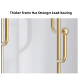 Clothing Rack, Golden Metal Freestanding Heavy Duty Clothes Rack with Marble Base, Multipurpose 17361337