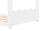 Twin House Floor Bed with Support Slats, Solid Wood House Bed Frame for Kids, No Box Spring Needed W1580P387835