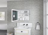 24'' W x 26'' H Surface Frameless Mirror Medicine Beveled Mirror Edges Bathroom Medicine W2287P250732