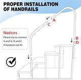 ZUN Swimming Pool Ladder Above Ground, RV Steps with Handrail, Heavy Duty Pool Step Hot Tub Steps, 660 72379704