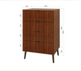 Wooden Chest of Drawers - Spacious Storage Organizer for Bedroom or Living Room, Modern Design with W2139P306380
