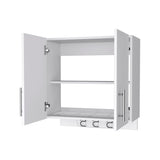Weiser Wall Storage Cabinet, Space Saver Storage Cabinet with Broom Hangers B128P148844