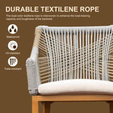 Bar Stools Set of 2, Outdoor Counter Height Bar Chairs with Arm and Backrest, Aluminum Tall Bar W1859P197308