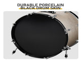 Full Size Adult Drum Set 5-Piece Silver with Bass Drum, two Tom Drum, Snare Drum, Floor Tom, 16" 94760800