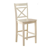 Cream Cross Back Counter Height Chairs B062P189109