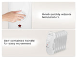 Oil Filled Radiator Heater, 600W Portable Electric Space Heater with Adjustable Thermostat, Overheat 42175871