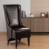 23.03" Wide Faux Leather High-Back Accent Chair, Comfy High Wingback Chair, Living Room Chair with W680P313515