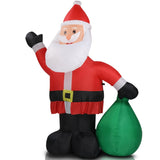 6 FT Lighted Christmas Inflatable Decoration, Inflatable Santa Claus with Large Gift Bag, Funny Blow 64475138