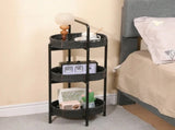3 Tiers Tray Tables Paper Rope Woven Side TableBedroom Storage Furniture,Crafted From Paper Rope In 03523200