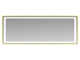 72x36" Gold Eco-Friendly Silver Mirror Dual LED Light Strips Front and Back LightingUnable to ship 78577740