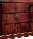 1pc Nightstand Cherry Finish Louis Philippe Solid wood English Dovetail Construction Antique Nickle HS11CM7966CH-N-ID-AHD