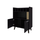 Yucca Bar Cabinet Wine Storage & Display, Wengue B128P263714