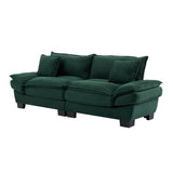 Corduroy Sofa Sleeper Couch Loveseat Sofa with Pillows Comfy Upholstered Deep Seat Sofa for W676P227343