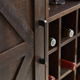 ZUN Wine Bar Cabinet for Liquor and Glasses, Farmhouse Coffee Bar, Cabinet with Wine Rack Barn Door W1758P210361