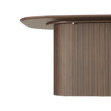 63 " MDF New Brown Style Dining Table and Regular Edge Table, 4-8 Person Dining Table, Vertical 56102959