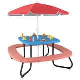 Kids Picnic Table Outdoor Activity Table With Umbrella 35722284