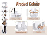 Rotating Shoe Rack Tower, 6-Tier Spinning Shoe Rack, Free Standing 360&deg Revolving Shoe Organizer, W2699P270163