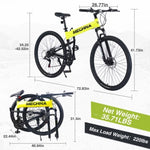 ZUN 29" Folding Mountain Bike ,Suspension Fork,Aluminium Alloy Frame 21Speed Mountain Bike W1019P188236