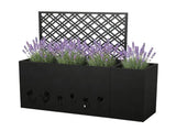 2-Piece Metal Planter Box with Trellis - 23.6in Depth Raised Garden Bed for Outdoor Indoor Use, W1586P455900