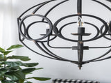 4 - Light Metal Chandelier, Hanging Light Fixture with Adjustable Chain for Kitchen Dining Room W2078138925